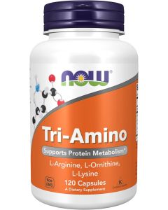 NOW Tri Amino 120 Caps Supports Protein Metabolism - supplemynts.com